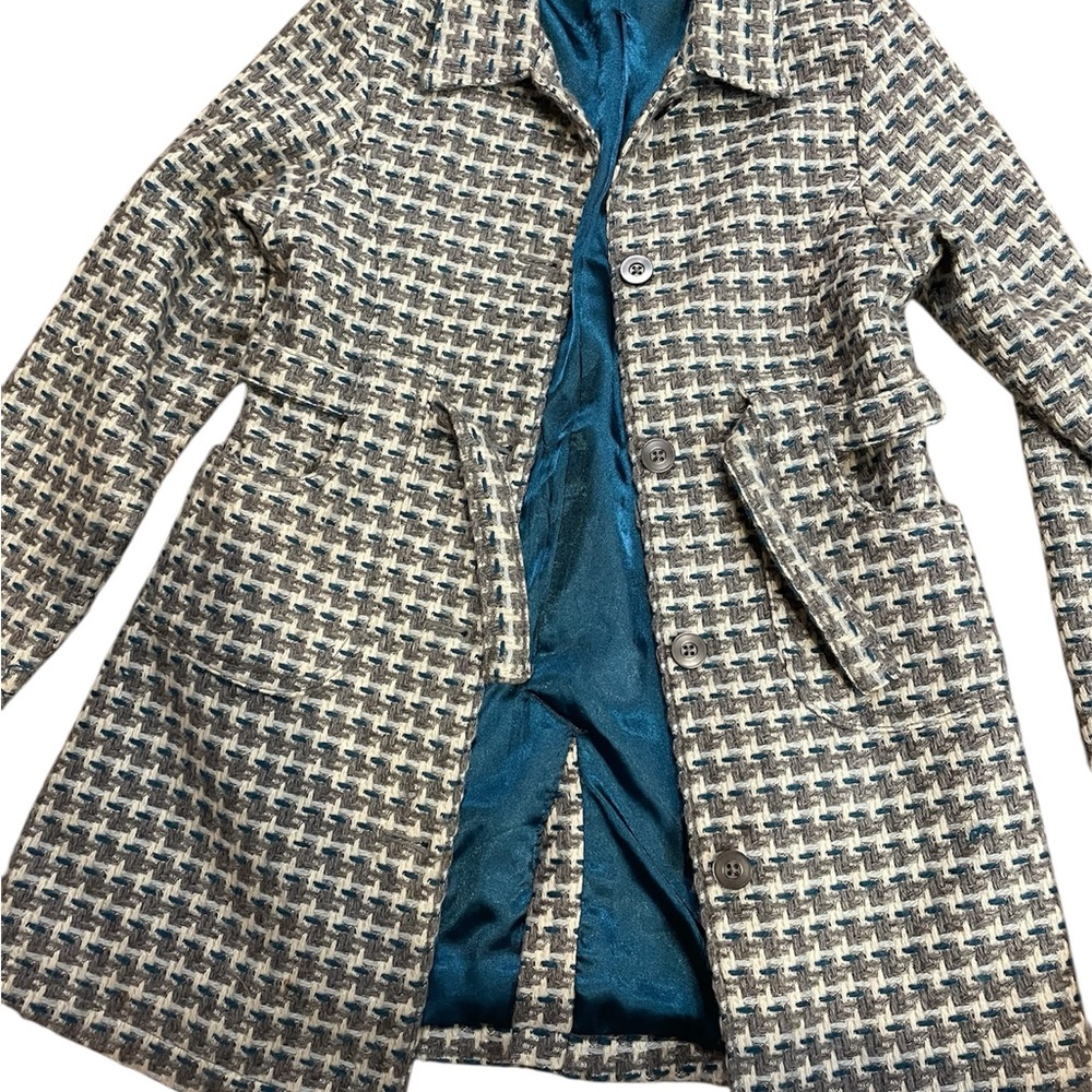 Beautiful Gymboree Gray and Blue Pea Coat